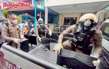 Regional police bust online casino brazenly operating in central Pattaya