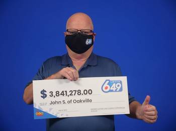 $3.8 million Lotto 6/49 jackpot won in Oakville