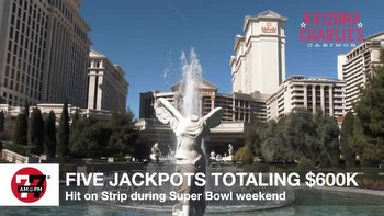 5 jackpots totaling $600K hit on Las Vegas Strip