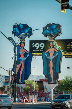 50-foot showgirls make debut in Downtown Las Vegas