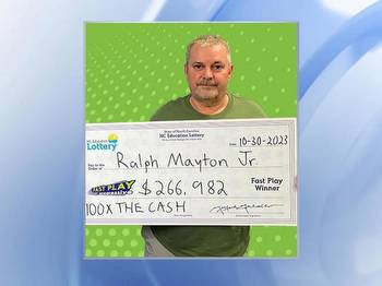 Alamance County man wins $266,982 jackpot, plans to take his mom to Hawaii