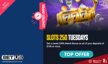 BetUS Casino Promo: 250% Match Bonus on Slot250 Tuesdays