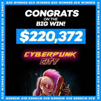 Bovada: Lucky Winner Got $220K Jackpot on Cyberpunk City Slot