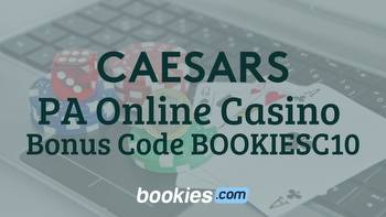 Caesars Online Casino PA Bonus Code BOOKIESC10: Grab 200% Deposit Match Today