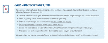 Carnival Cruise Line Updates Casino, Smoking Policies