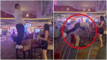 Casino Backflip Attempt Ends In Horrible Fashion: VIDEO
