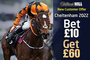 Claim £60 welcome bonus when you stake £10 with William Hill new customer special TODAY