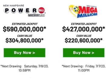 Combined Mega Millions, Powerball Jackpots Reach Nearly $1.2 Billion