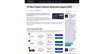 Crypto Lists Hits a Milestone with 75 Newest Crypto Casino Reviews