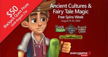 Enjoy spins week and blackjack quest at Everygame Poker