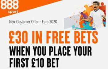 Euro 2020 free bets: Get £30 in FREE BETS by signing up with 888Sport