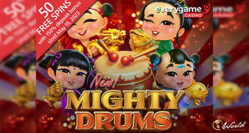 Everygame Casino Has Released Mighty Drums Slot Game
