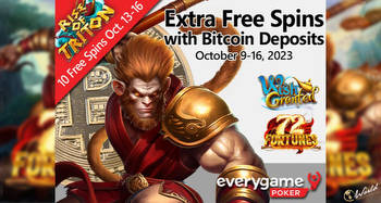 Everygame Poker Offers a Chance for Free Spins on Two Slots