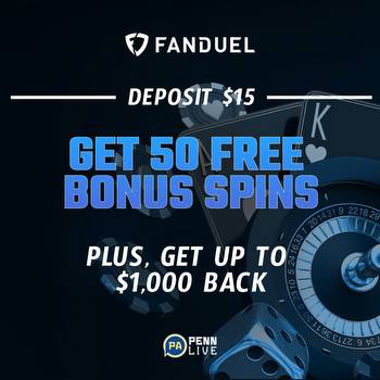FanDuel Casino promo: Deposit $10, get 50 bonus spins + up to $1,000 back