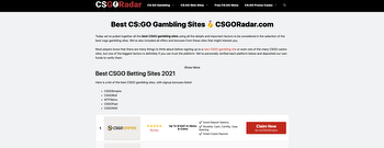 Finding CSGO Gambling Sites with CSGORadar