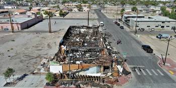 Fire burns Las Vegas Historic Westside building, site of proposed casino development