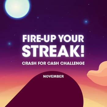 Fire up your streak with Spinmatic's Crash for Cash November’s Challenge!