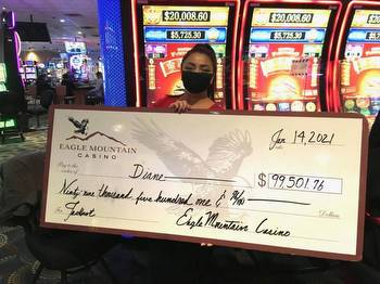 Fist major jackpot winner of the year at Eagle Mountain