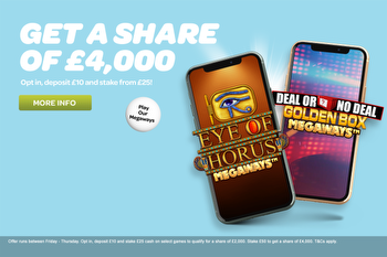 Get a share of a MEGA £4,000 by playing select slots today!