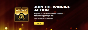 Golden Nugget Promo: Deposit $5 Get $50 in Casino Credits