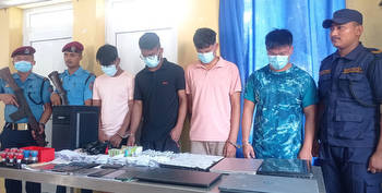 Jhapa police arrest 4 for operating online gambling at an education consultancy