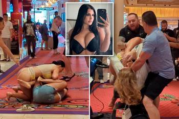 Las Vegas casino brawl between scantily clad women sparked by cheating husband