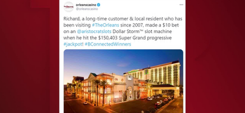 Las Vegas man hits jackpot at The Orleans hotel-casino
