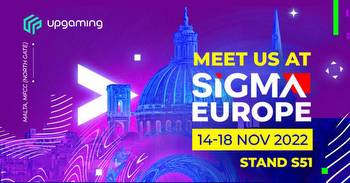 Leading iGaming Solutions provider Upgaming is Exhibiting Sigma Europe 2022