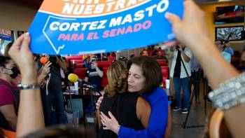 Leaning on Latino support, Cortez Masto casts ballot in east Las Vegas