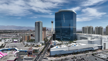 Long-unfinished blue tower on Las Vegas Strip sets date for grand opening