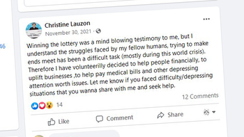 Lottery scam: Fraudster posing as recent $70M Lotto Max winner on Facebook