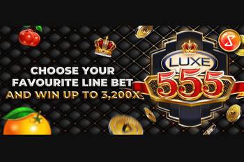Luxe 555, retro meets modern in a 3×3 reel, 5-line augmented betting experience online slot game
