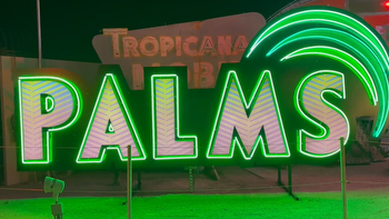 Neon Museum relights restored Palms Casino sign