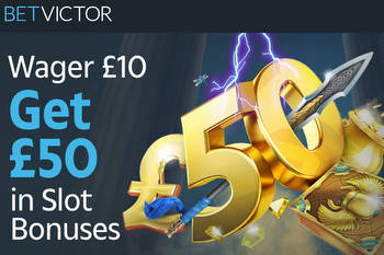 new customer offer: Bet £10 and get £50 FREE in slot bonuses