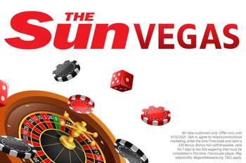 Online casino offer: Join Sun Vegas now to get £10 FREE with no deposit required
