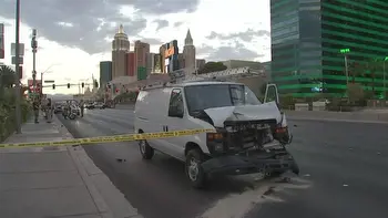 Pedestrian critically injured after crash near Las Vegas Strip