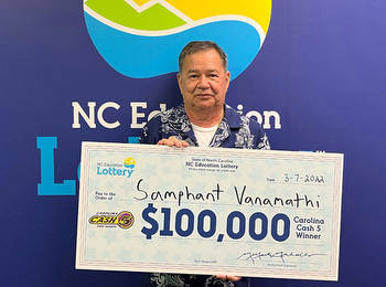 Pinehurst man wins $100,000 jackpot