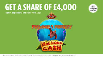Play Sun Bingo’s Jackpot King games to win a share of up to £4,000!