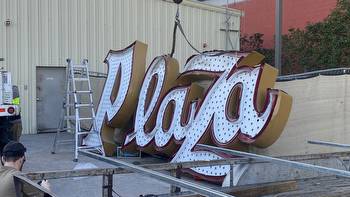 Plaza in downtown Las Vegas donates iconic sign to Neon Museum