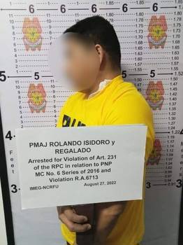 PNP official nabbed while playing slot machine in Pasay casino