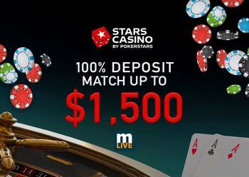 PokerStars casino bonus: Up to $1,500 for new casino players