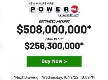 Powerball Jackpot Crosses Half A Billion Dollar Mark: NH Lottery