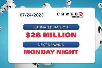 Powerball jackpot rises to $28 million before Monday’s drawing