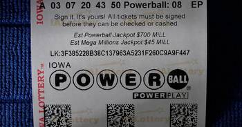 Powerball jackpot rises to $700M, 8th largest lottery prize