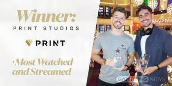 Print Studios Wins GamblingNews Awards Most Streamed & Watched Tier 3 Slot for June