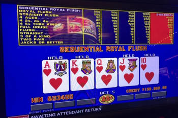 Royal flush jackpot hits at locals casino
