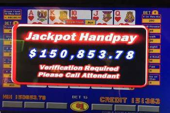 Royal flush leads to $150K jackpot at Las Vegas casino