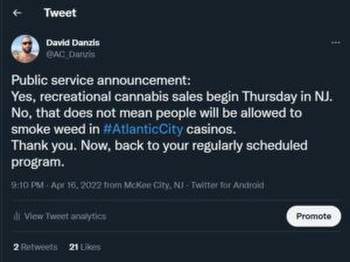 Smoking Weed In Atlantic City Casinos Still Won't Be Legal