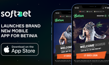 Soft2Bet launches a new Mobile App for Swedish brand, Betinia