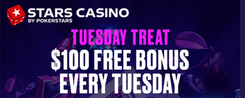 Stars Casino $100 Tuesday Treat Bonus Rewards Players' Social Media Activity